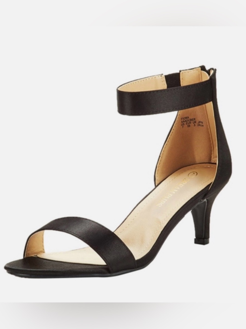 DREAM PAIRS FIONA Ankle Strap Open Toe Kitten Heel